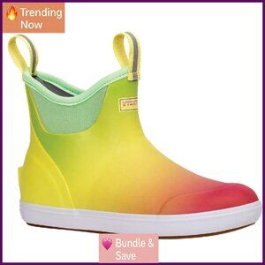 Women's 6 Inch Ankle Deck Boots Waterproof Slip-Resistant Fishing